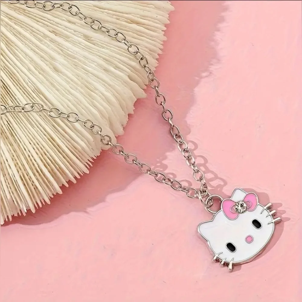 Hello Kitty Charm Bracelet and Necklace-with Pink Accents